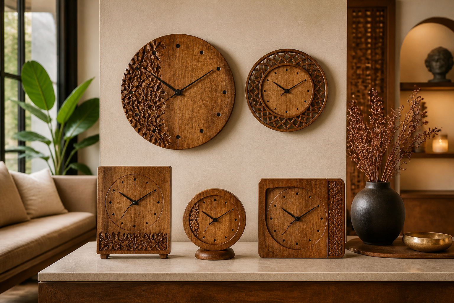 Wooden Clocks & Timepieces