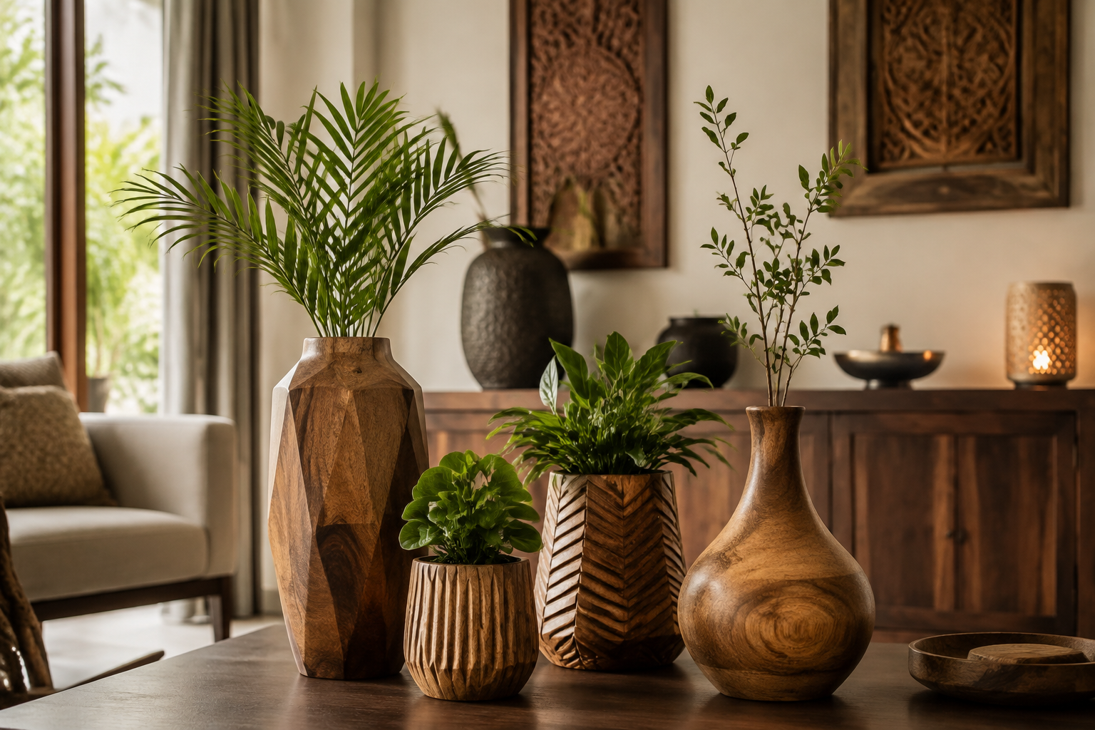 Wooden Vases & Planters
