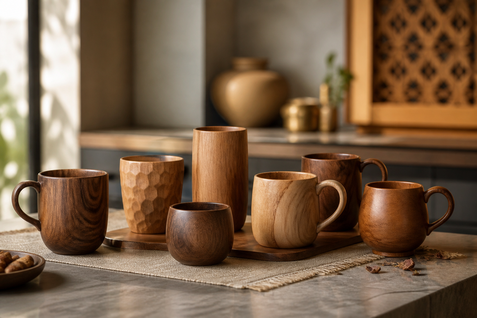 Wooden Mugs, Cups & Drinkware